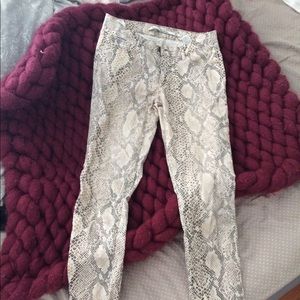 Zara SNAKESKIN PANTS